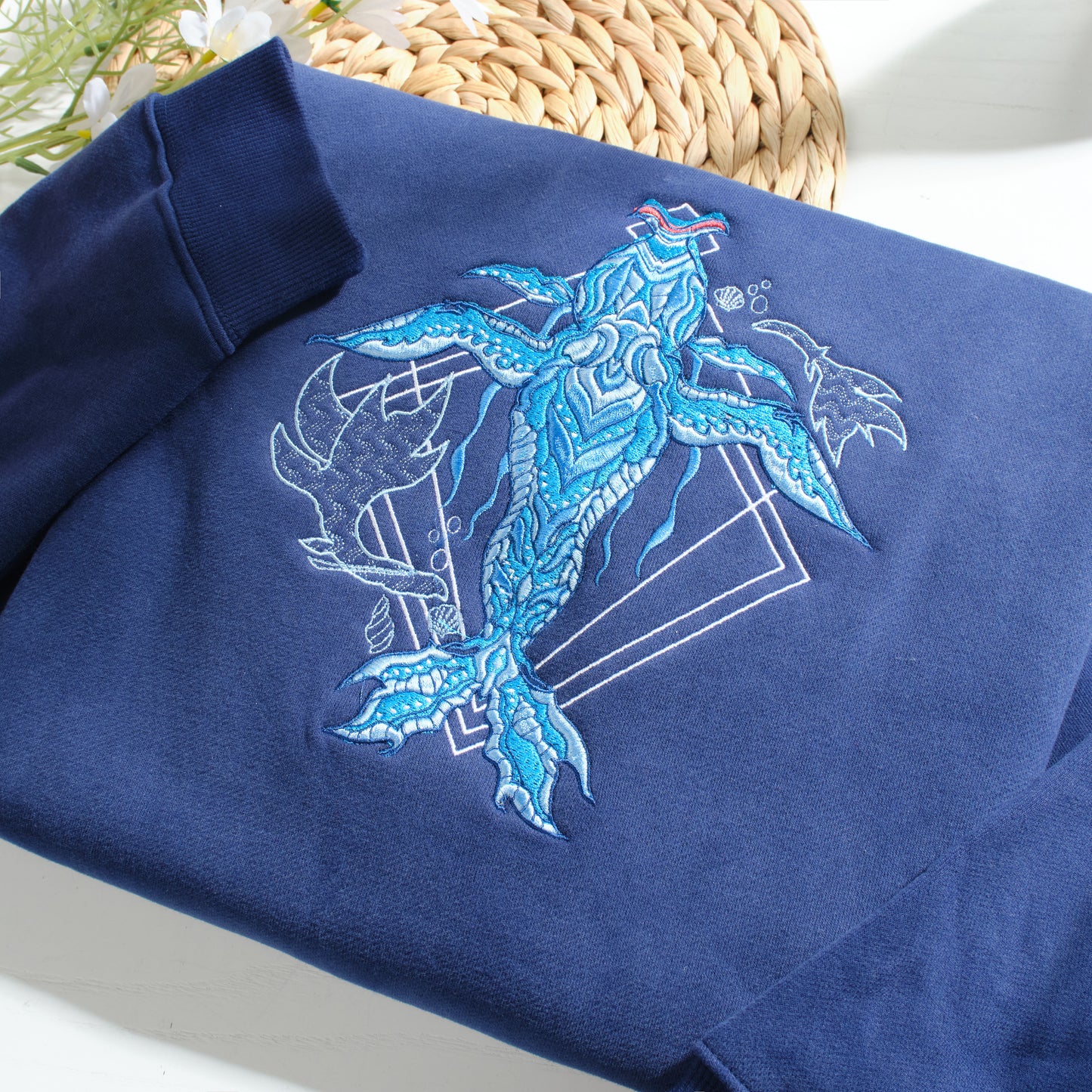 Tulkun Inspired Embroidered Ocean Whale Sweatshirt