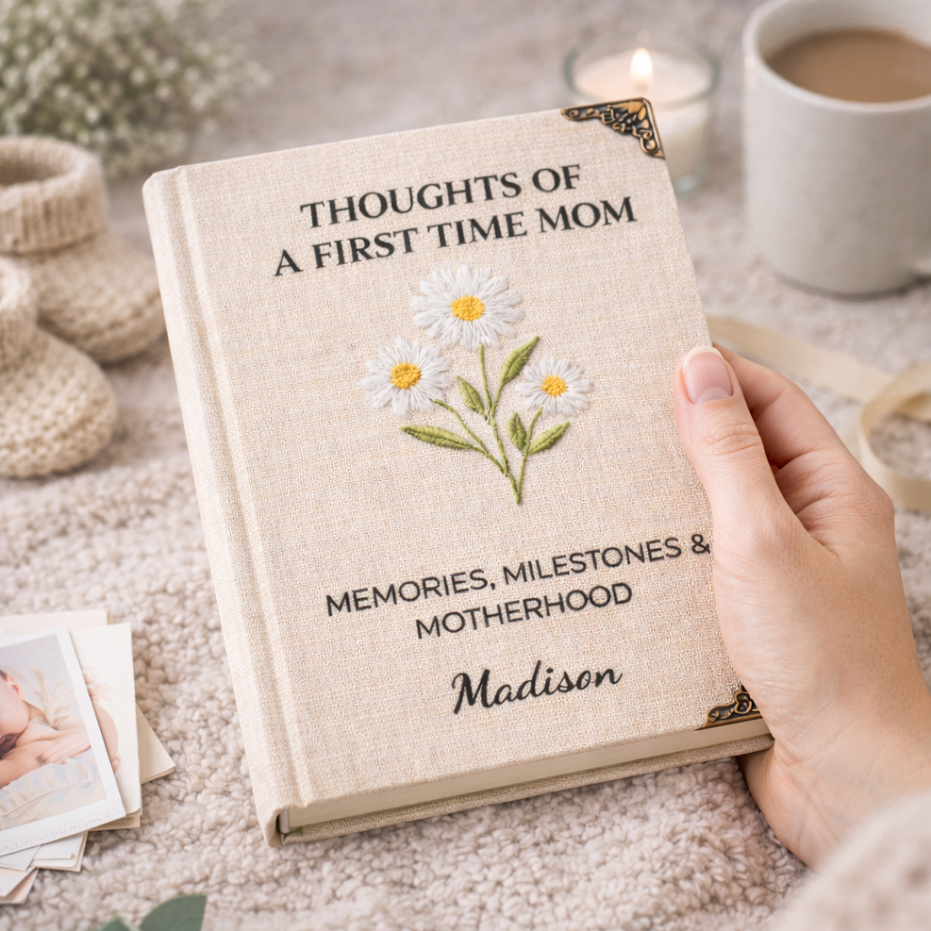 Thoughts Of A First Time Mom Personalized Notebook – Mother’s Day Gift for Mom