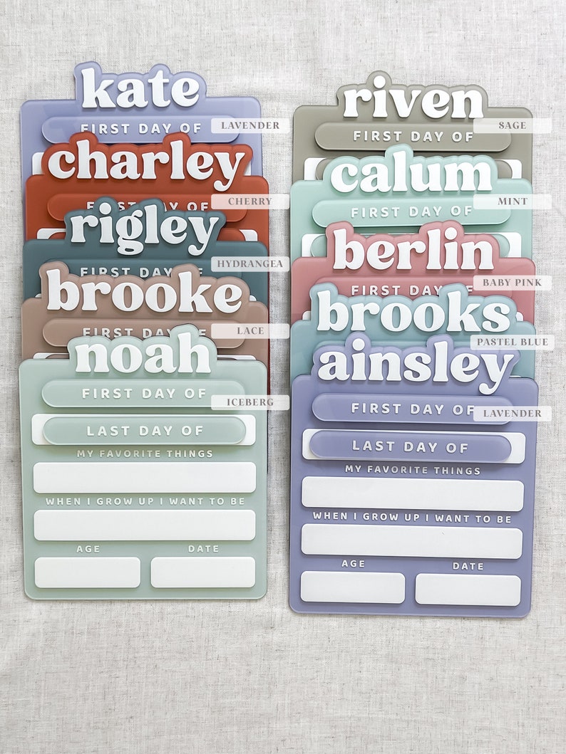 Custom Acrylic First And Last Day Of School Sign, Personalized School Board, Milestone Sign