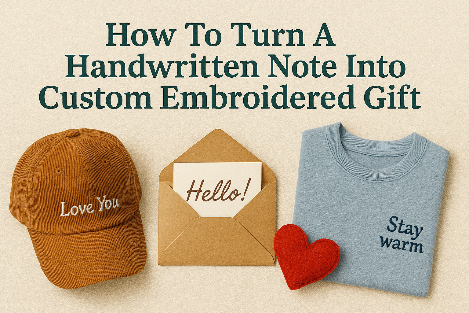 How To Turn A Handwritten Note Into A Custom Embroidered Gift