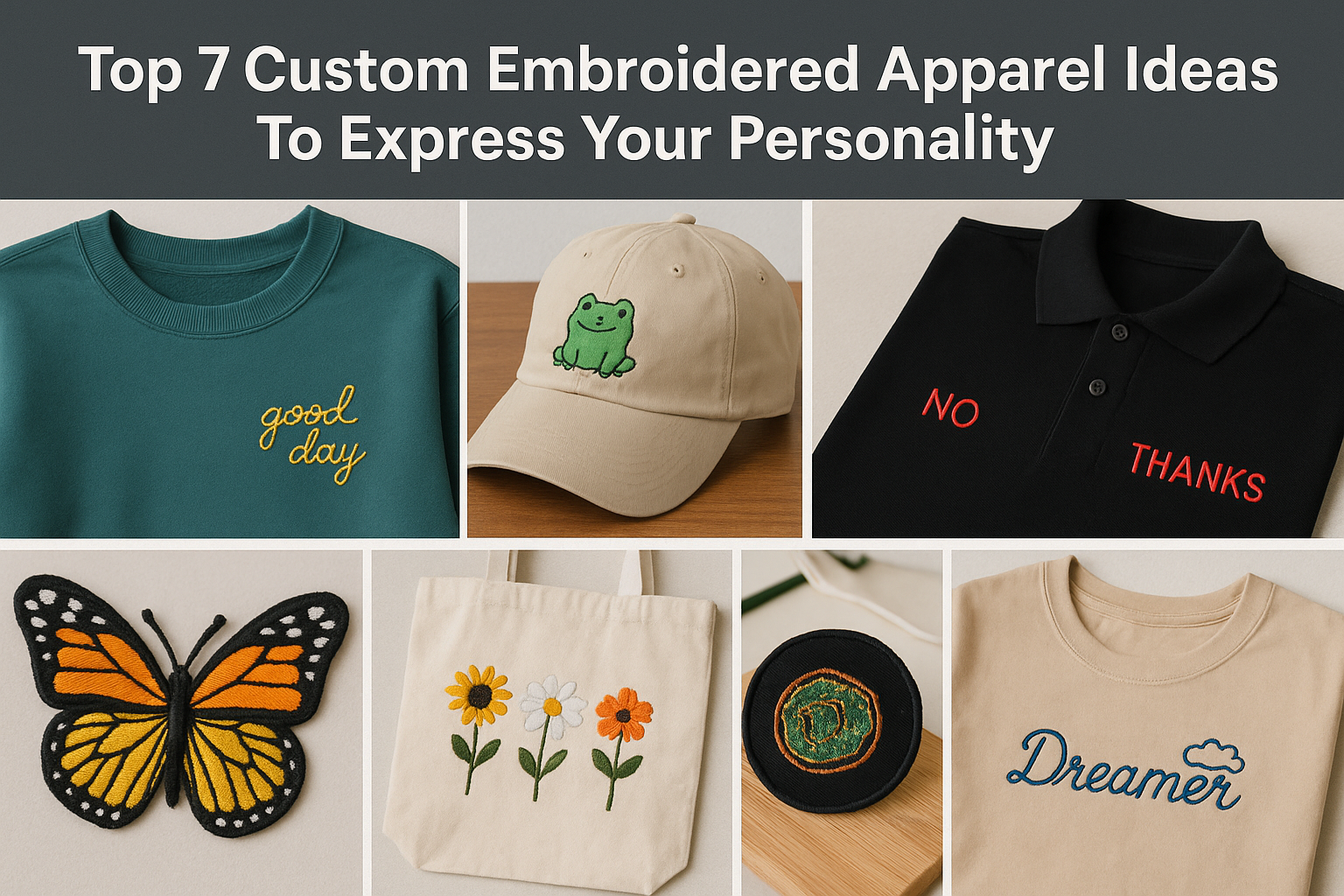 Top 7 Custom Embroidered Apparel Ideas to Express Your Personality