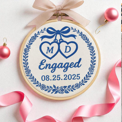 Engagement Christmas Ornament Gift For Couple, Engagement Party Gift, Custom Engagement Gift, Gift For Newly Engaged