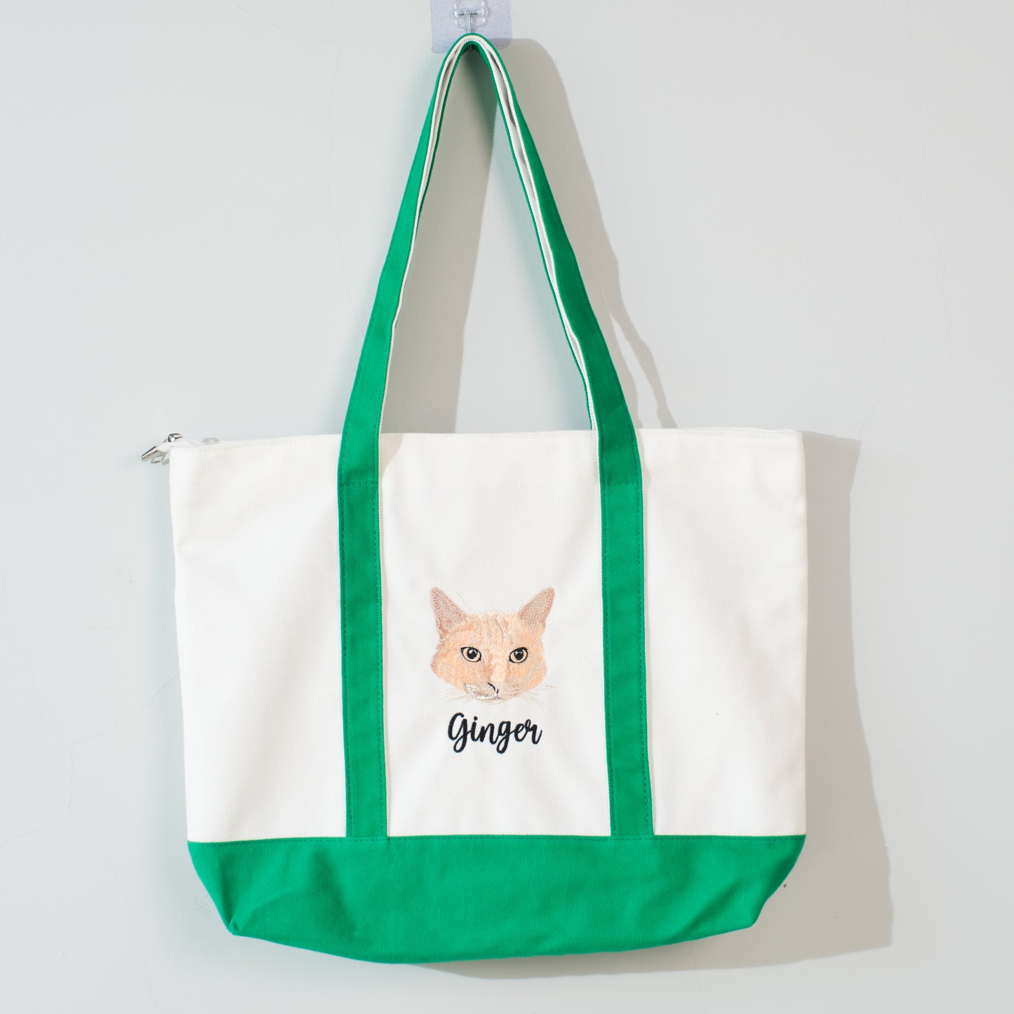 Custom Pet Embroidered Canvas Tote Bag