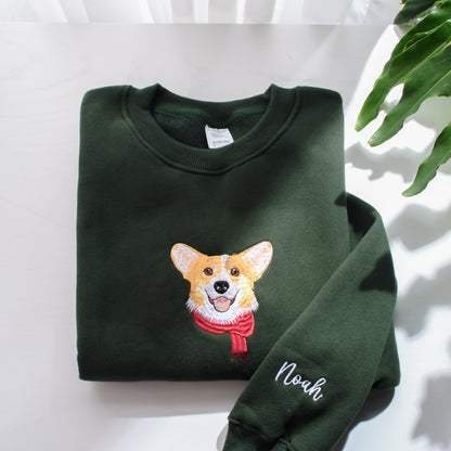 Custom Pet Embroidered Sweatshirt With Name
