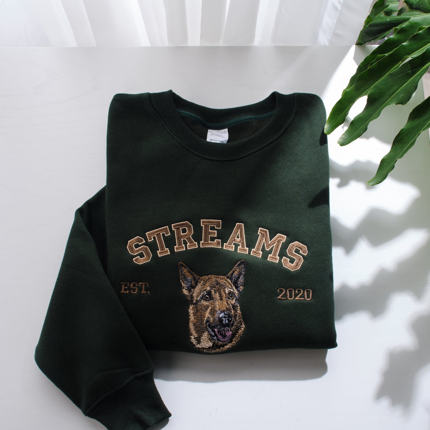 Custom Pet Portrait Embroidered Hoodie And Sweatshirt, Pet Lover Gift