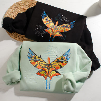 Toruk Makto Fire Ikran Embroidered Sweatshirt