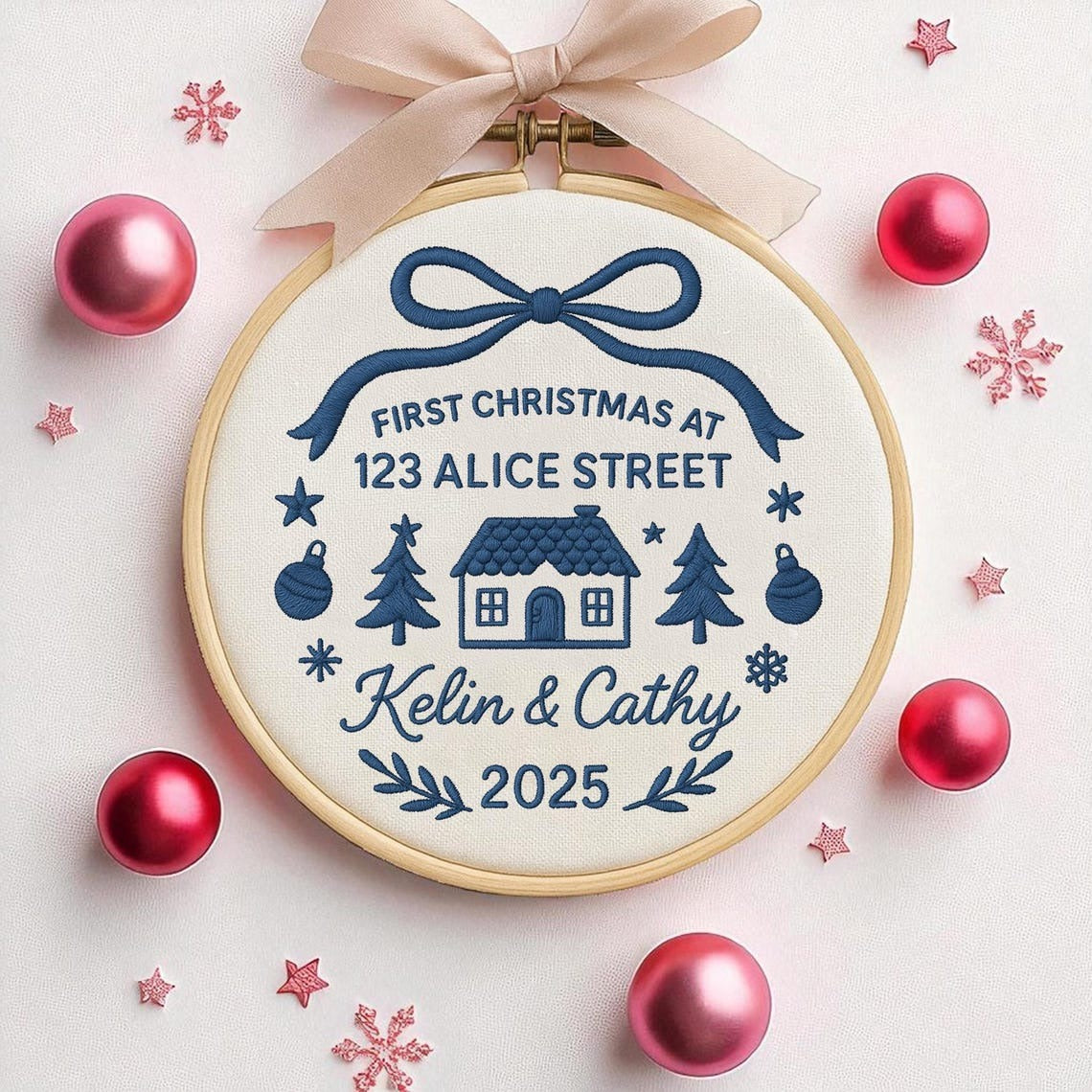 New Home Ornament - Personalized New Home Christmas Ornament - Watercolor Ornament - First Christmas in Our New Home