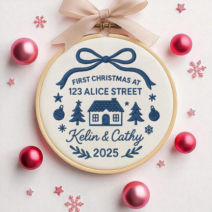 New Home Ornament - Personalized New Home Christmas Ornament - Watercolor Ornament - First Christmas in Our New Home