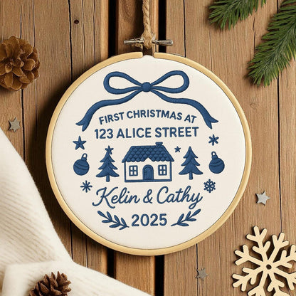 New Home Ornament - Personalized New Home Christmas Ornament - Watercolor Ornament - First Christmas in Our New Home