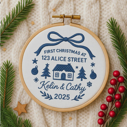 New Home Ornament - Personalized New Home Christmas Ornament - Watercolor Ornament - First Christmas in Our New Home