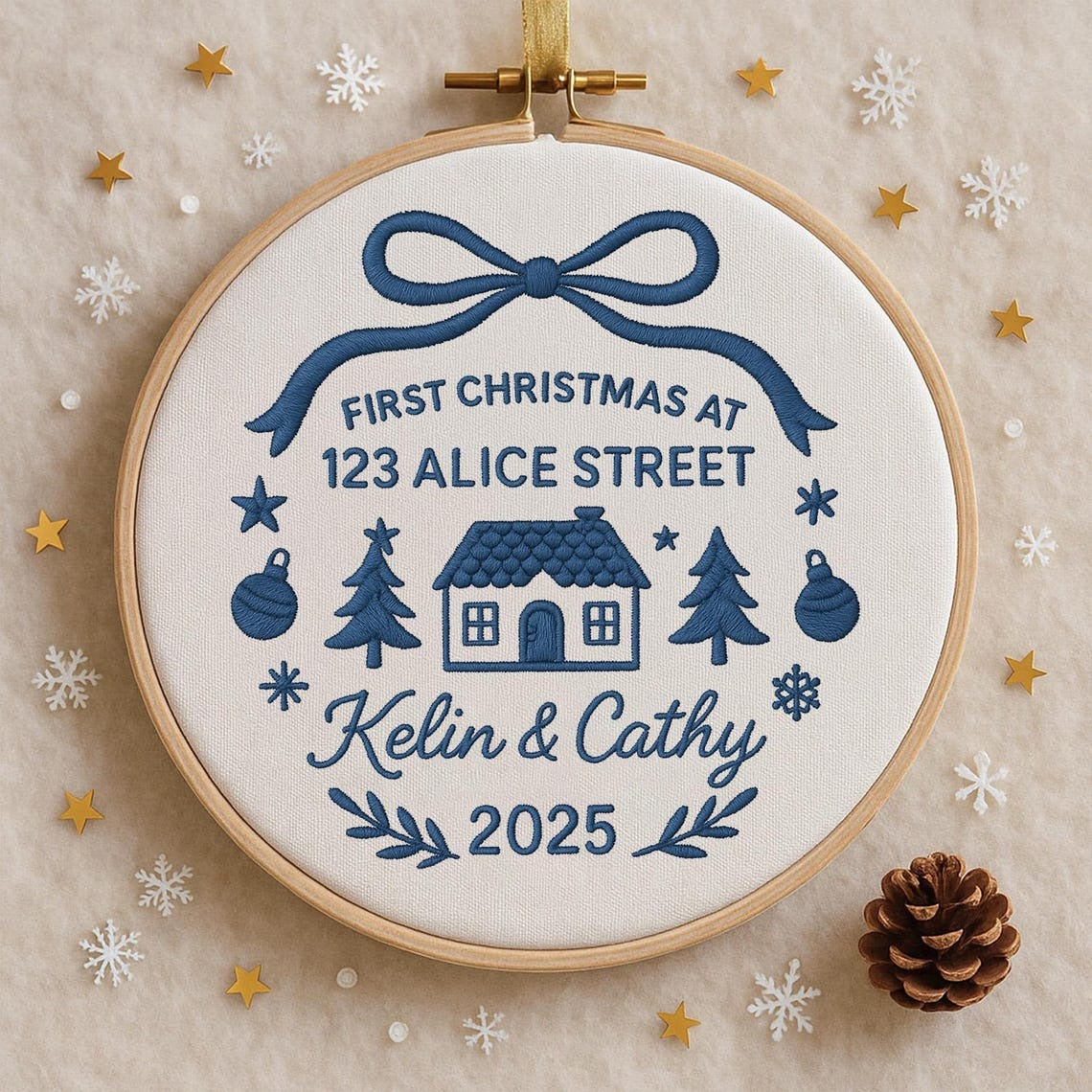 New Home Ornament - Personalized New Home Christmas Ornament - Watercolor Ornament - First Christmas in Our New Home