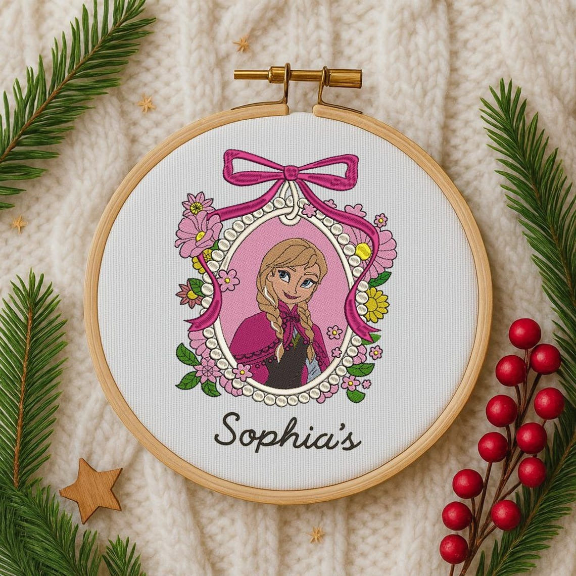 Personalized Frozen Christmas Ornament, Custom Anna Christmas Ornament, Elsa Olaf Ornament, Disney Christmas Tree Decor
