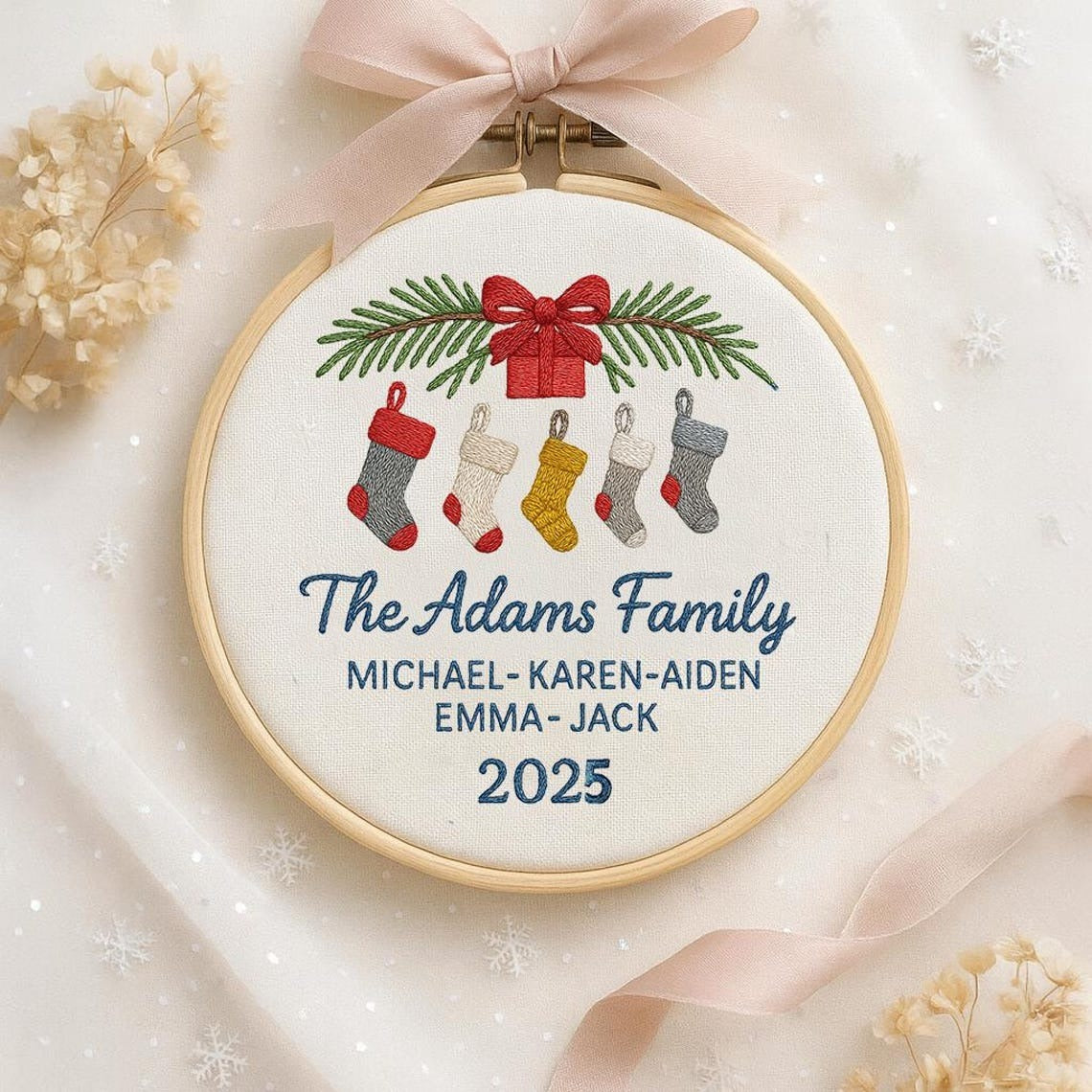Personalized Family Christmas Ornament, Family Christmas Keepsake, Family Christmas Gift, Christmas Handmade Ornament