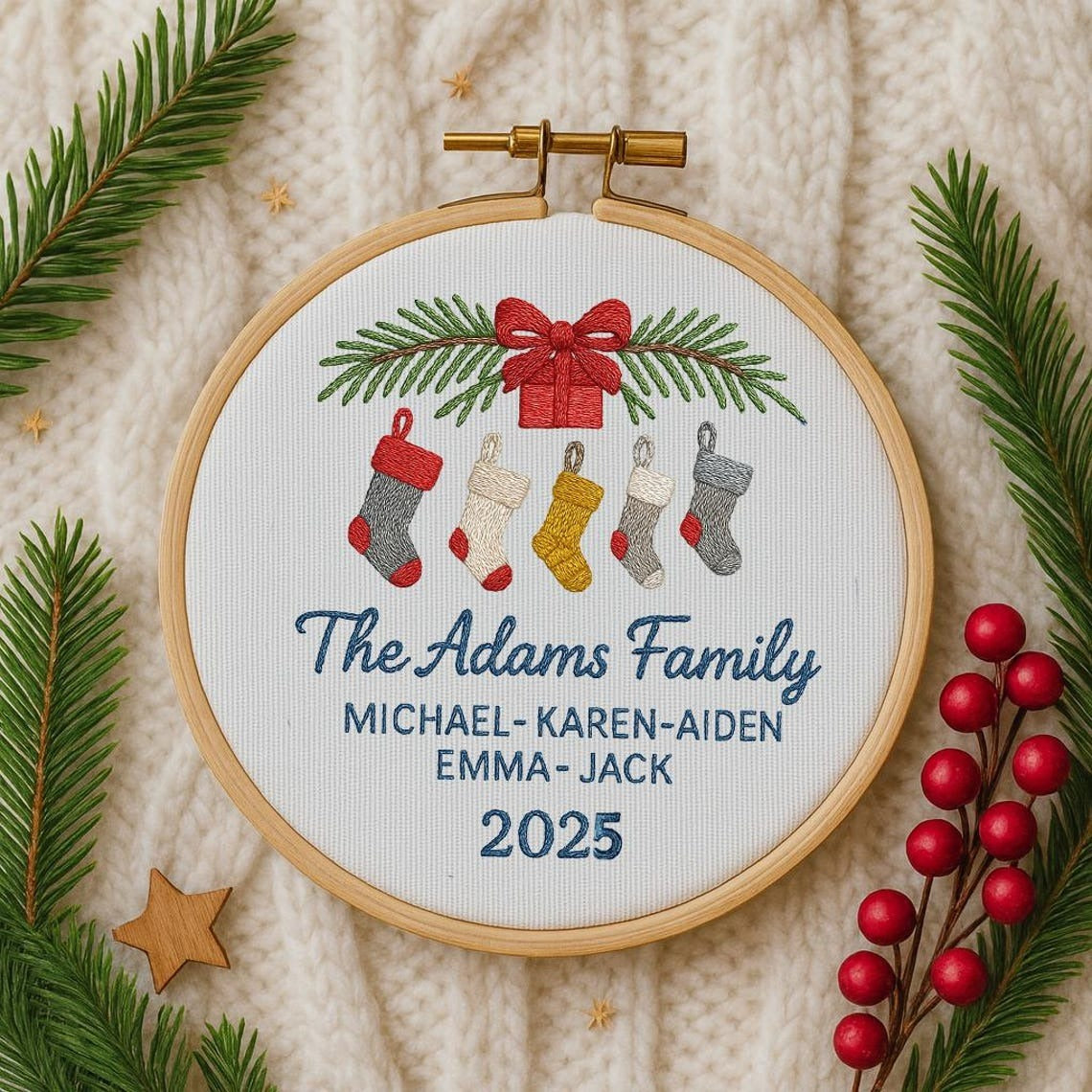 Personalized Family Christmas Ornament, Family Christmas Keepsake, Family Christmas Gift, Christmas Handmade Ornament