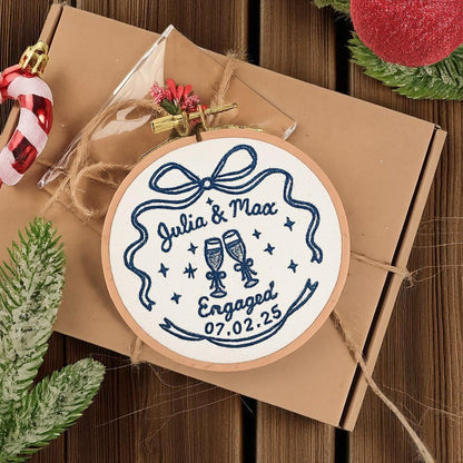 Personalized Engagement Gift for Couples Ornament, Wedding Gift for Newlyweds, Married Ornament, Anniversary Gift