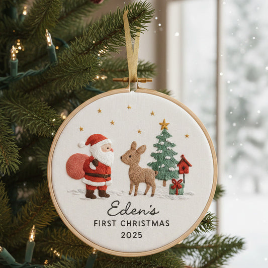 Babys First Christmas Ornament, Custom Ornament Keepsake