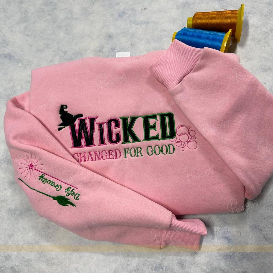 Wicked Changed for Good Embroidery Hoodie, Wicked Fan Gift Sweatshirt, Defy Gravity Sweatshirt, Wizard of Oz , Broomstick Magic Sweater