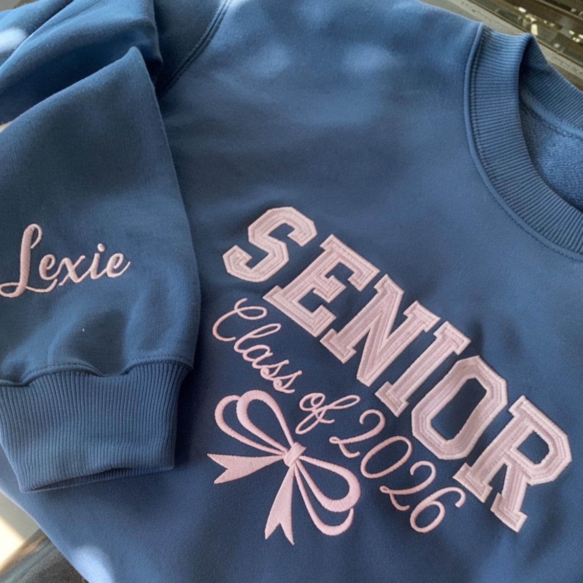 Custom Senior Class Of Embroidered Sweatshirt, Senior Night Sweatshirt