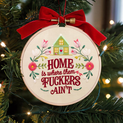 Embroidery Hoop Art, Funny Home Decor Wall Hanging Gift