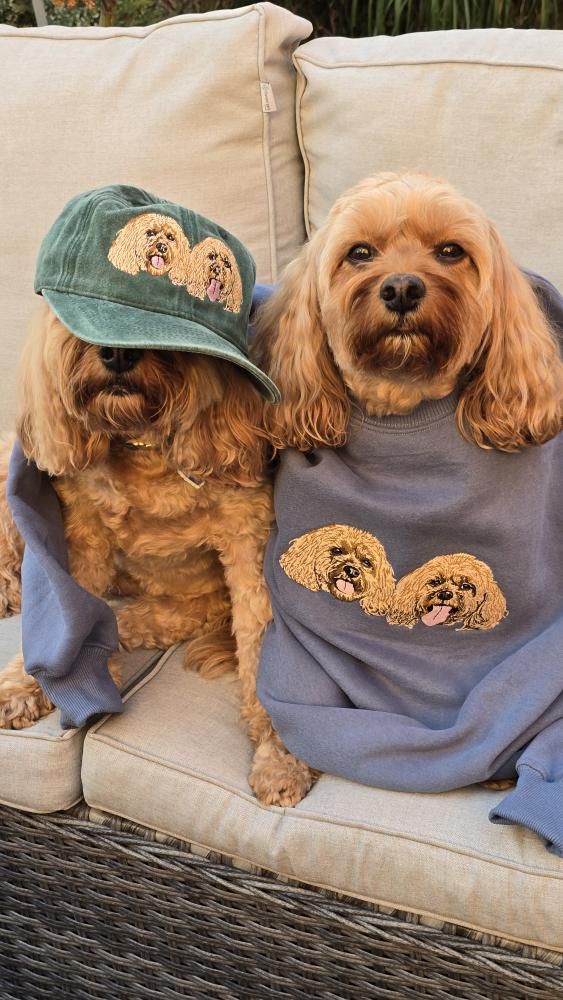 Custom Pet Portrait Embroidered Sweatshirt