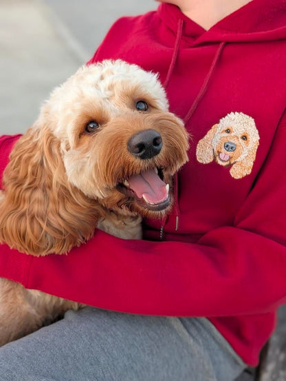 Custom Pet Portrait Embroidered Hoodie