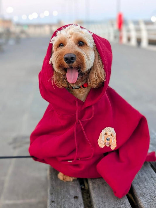Custom Pet Portrait Embroidered Hoodie