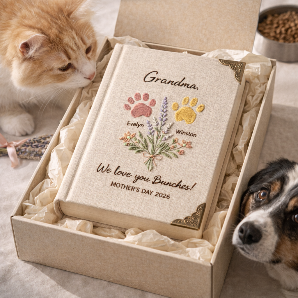 We Love You Bunches Personalized Pet Notebook – Mother’s Day Gift for Dog & Cat Mom