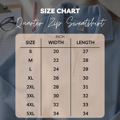 Custom Quarter Zip Sweatshirt, Personalized text Embroidery for Team