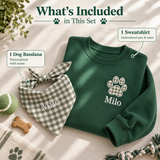 Personalized Pet Paw Sweatshirt – 2 Pieces