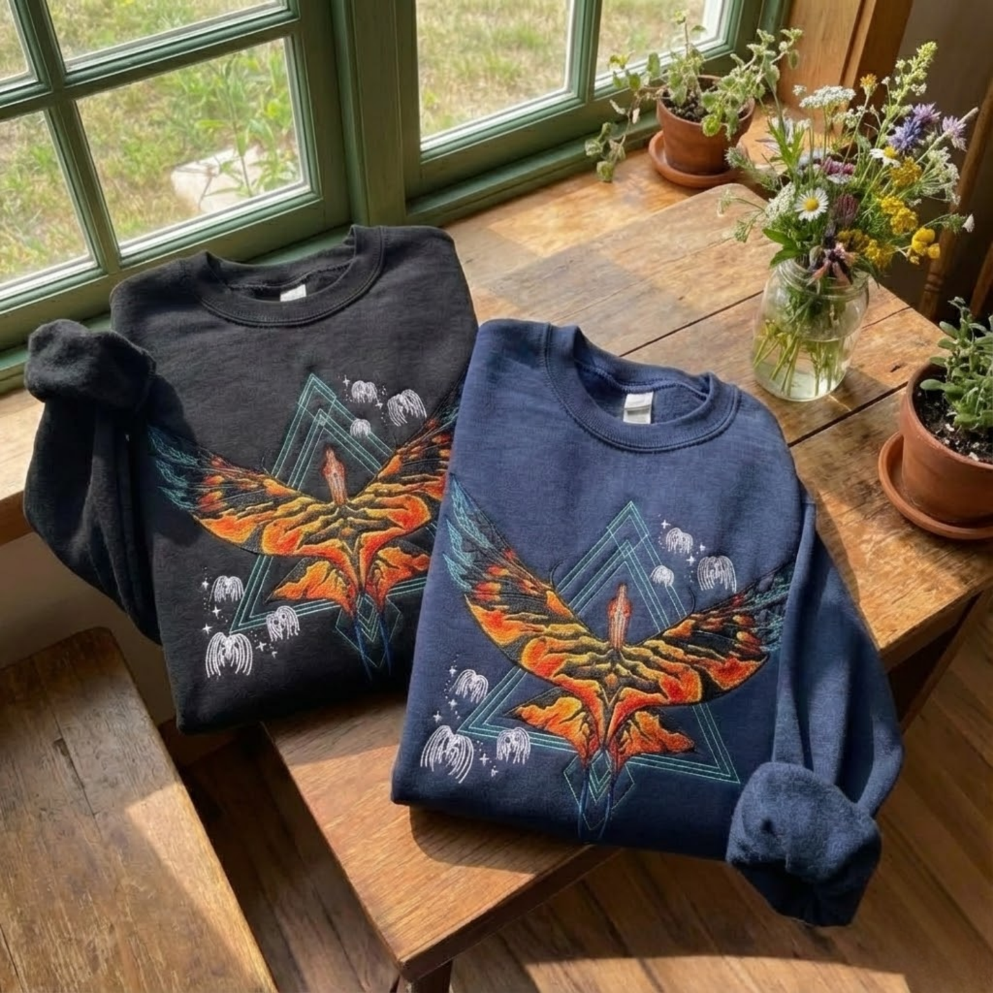 Toruk Makto Fire Ikran Embroidered Sweatshirt