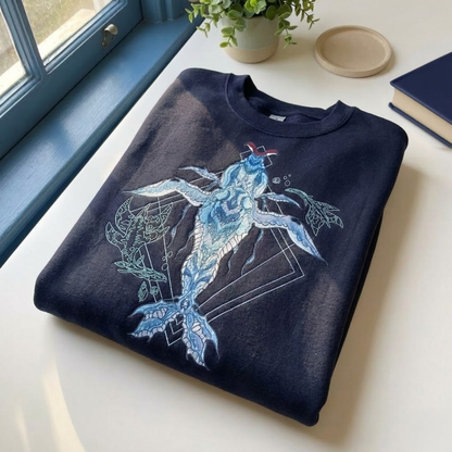 Tulkun Inspired Embroidered Ocean Whale Sweatshirt