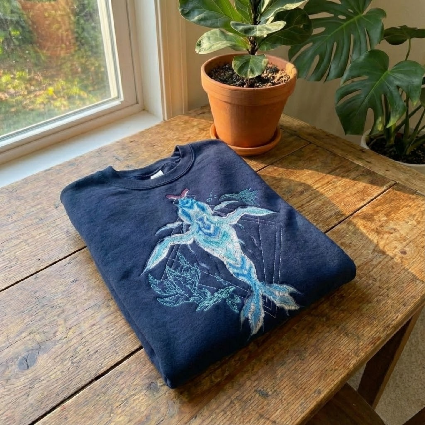 Tulkun Inspired Embroidered Ocean Whale Sweatshirt