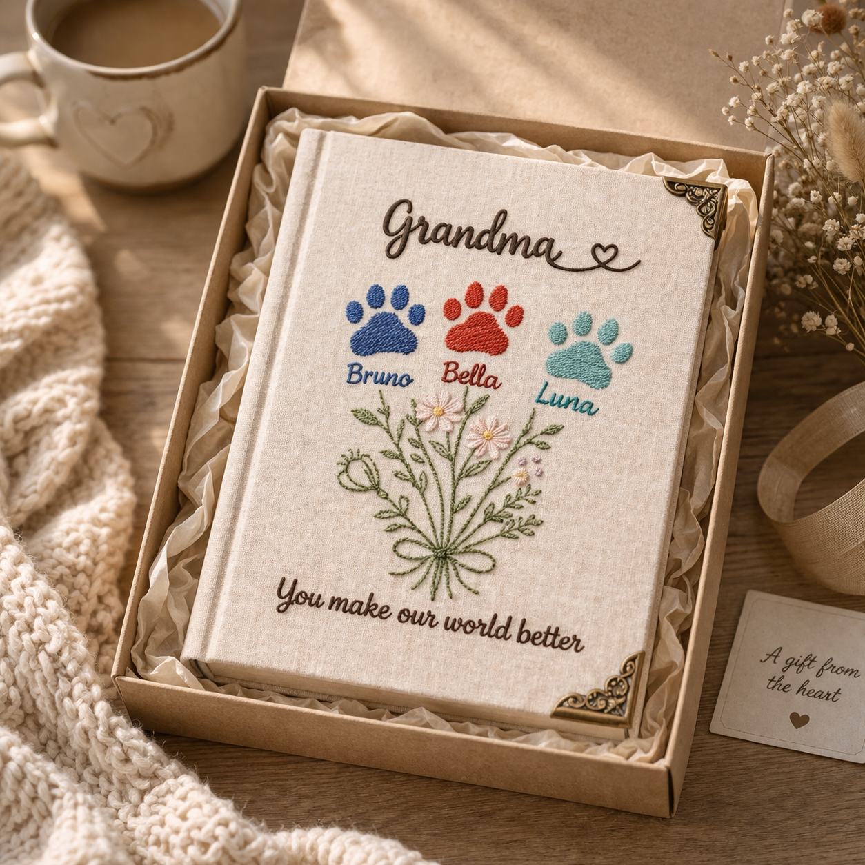 You Make Our World Better Personalized Notebook – Mother’s Day Gift for Mom
