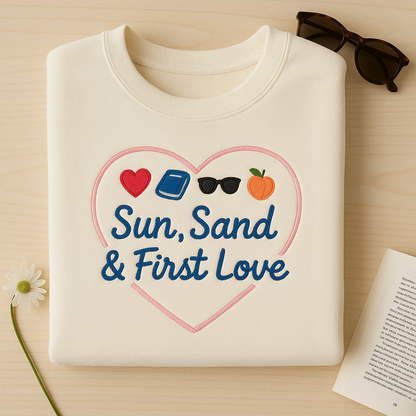 The Summer I Turned Pretty Embroidered Sweatshirt, Summer Vibes Crewneck, Cozy Beach Aesthetic Pullover