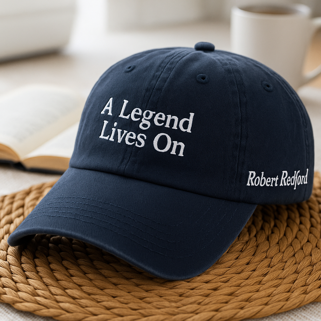 Robert Redford Hat, A Legend Lives On Quote Cap, Tribute Hat, Memorial Dad Cap, Independent Film Statement Hat
