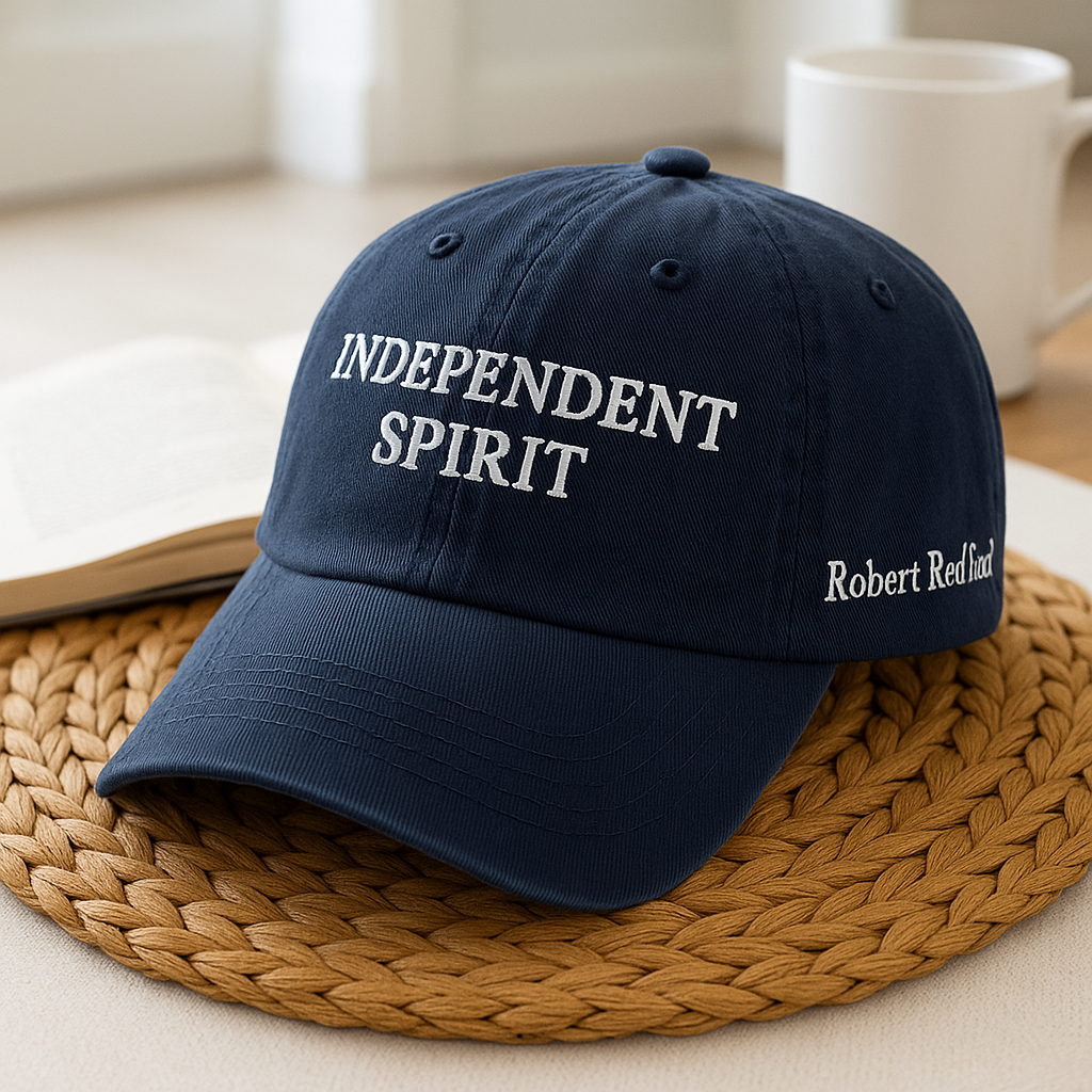 Robert Redford Hat, Independent Spirit Quote Cap, Tribute Hat, Memorial Dad Cap, Independent Film Statement Hat