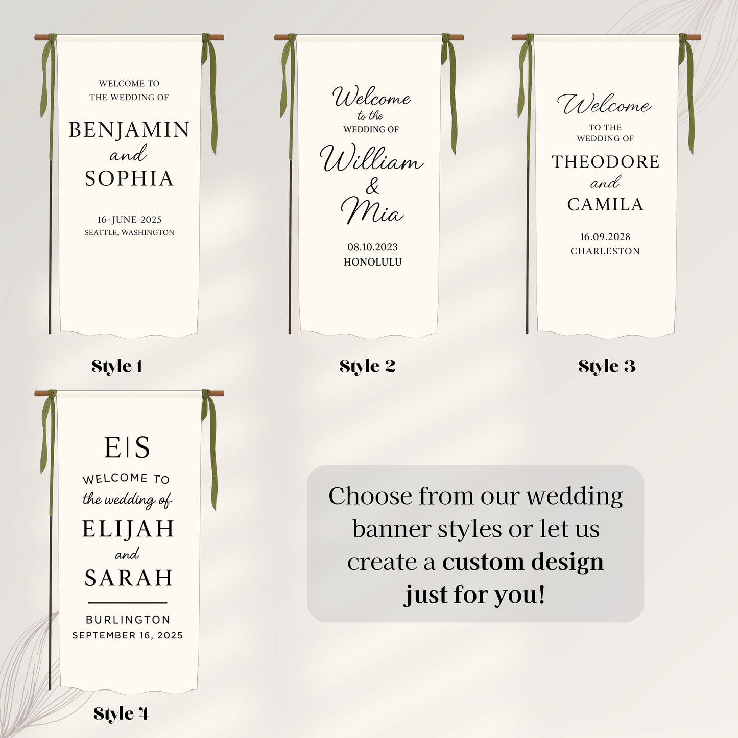 Custom Wedding Banner, Custom Wedding Sign, Party Banner, Wedding Reception Decorations