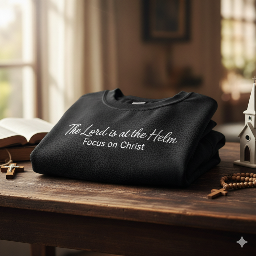 Russell M. Nelson "The Lord is at the Helm" LDS Church Sweatshirt - Black Faith Apparel