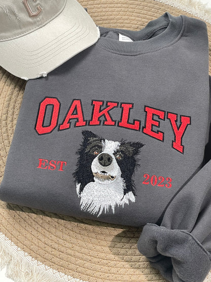 Personalized Pet Embroidred Sweatshirt