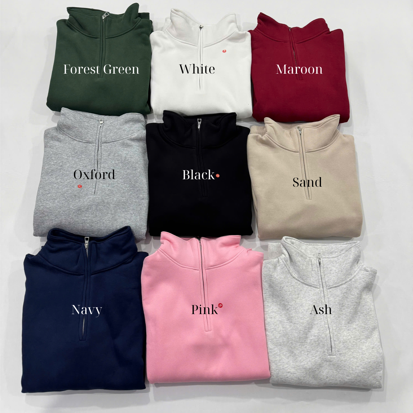 USA Embroidered Quarter Zip Sweatshirt