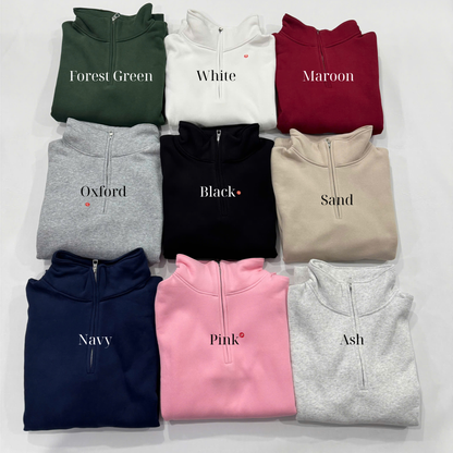 USA Embroidered Quarter Zip Sweatshirt