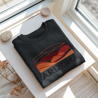 Custom Embroidered State Landscape Sweatshirt, Personalized U.S. Travel, Hometown Gift