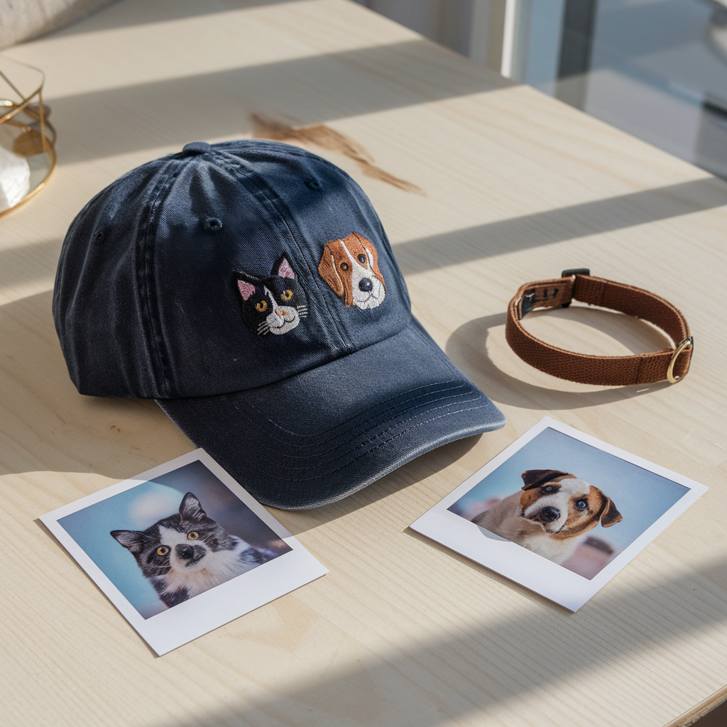 Custom Pet Embroidered Hat, Gift For Pet Parents