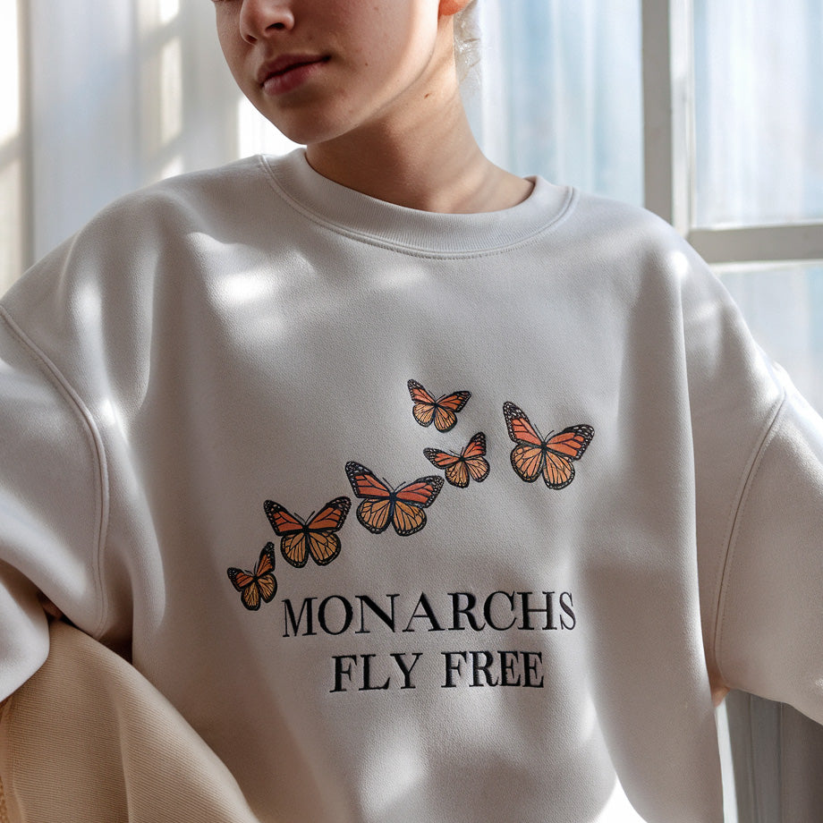 Monarch Butterfly Sweatshirt, Cozy Sweatshirt For Women, Gift For Nature Lover