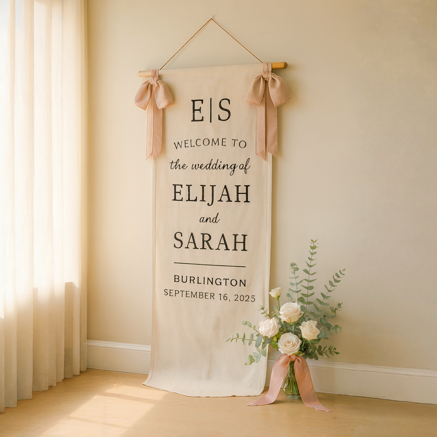 Custom Wedding Banner, Custom Wedding Sign, Party Banner, Wedding Reception Decorations