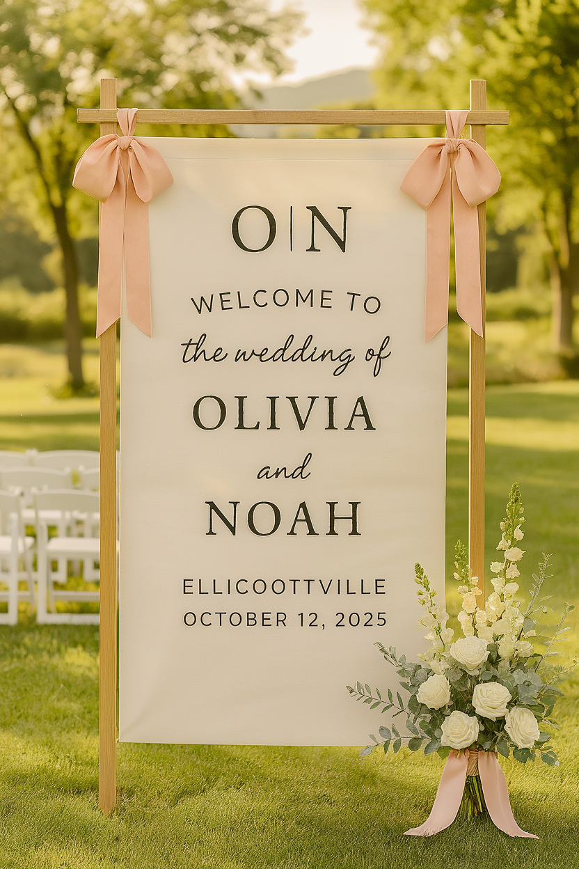 Custom Wedding Banner, Custom Wedding Sign, Party Banner, Wedding Reception Decorations