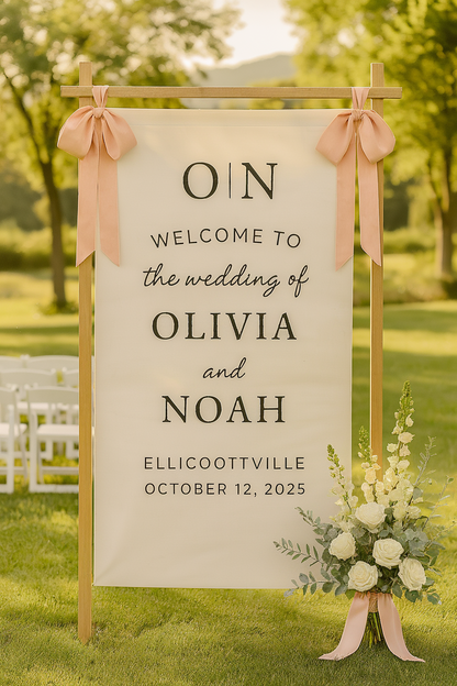 Custom Wedding Banner, Custom Wedding Sign, Party Banner, Wedding Reception Decorations