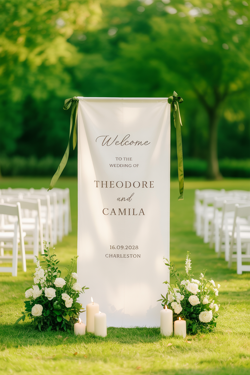 Custom Wedding Banner, Custom Wedding Sign, Party Banner, Wedding Reception Decorations