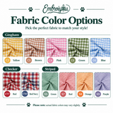 Custom Pet Gingham Mock Neck Sweatshirt, Bandana, Cap, Wreath Sash & Ornament Full Set – Navy (5-Piece)