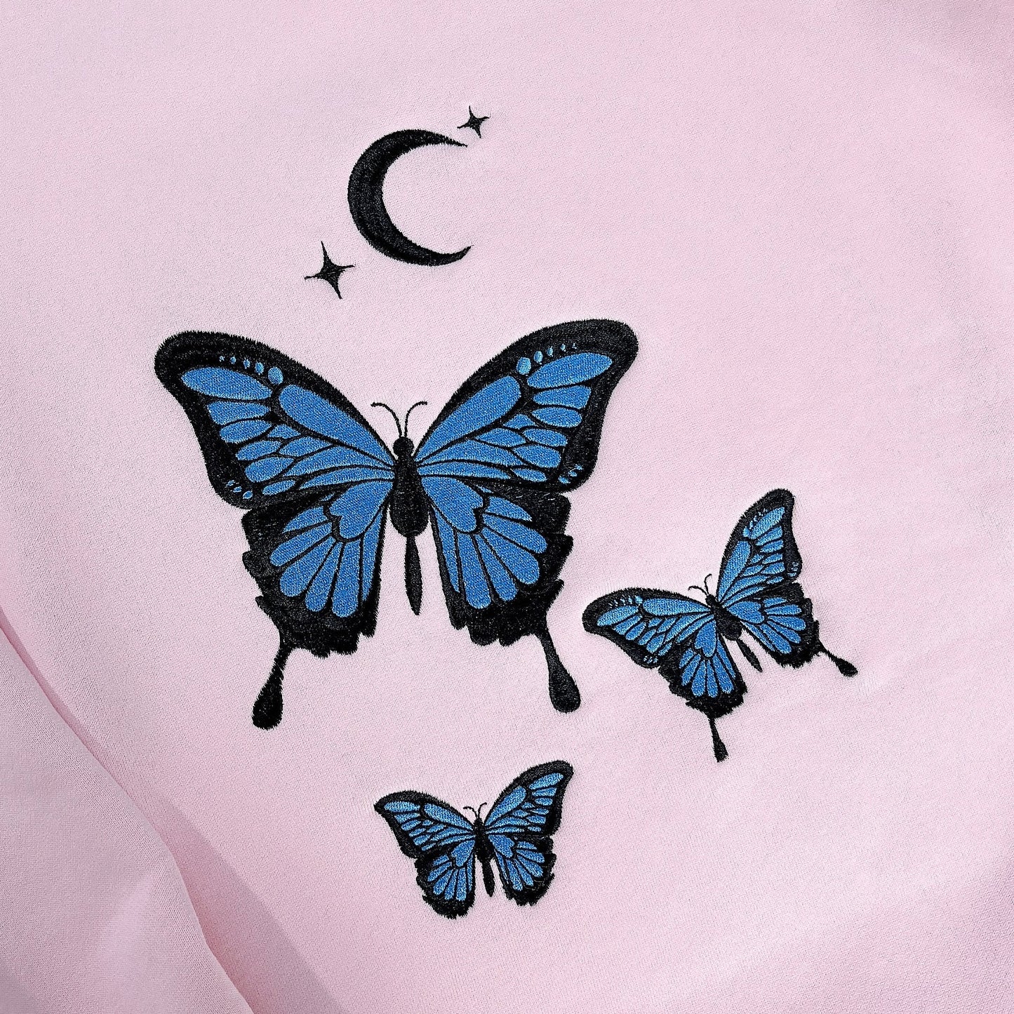 Butterfly Comfort Colors - Embroidered Butterfly Sweatshirt